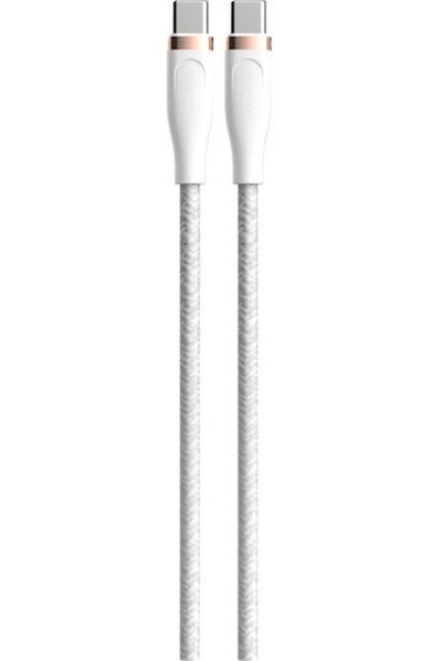 Devia Καλώδιο USB 2.0 USB-C Αρσενικό - USB-C 60W PD Λευκό 1.5μ