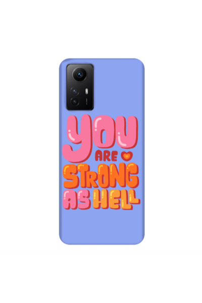 Other Xiaomi Redmi Note 12s You are Love Strong Light Purple Colored Silicone...