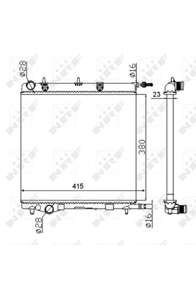 NRF Radiator Racire Motor CITROËN C2/C2 ENTERPRISE/C3 1/C3 2/C3 Pluriel/XANTI...