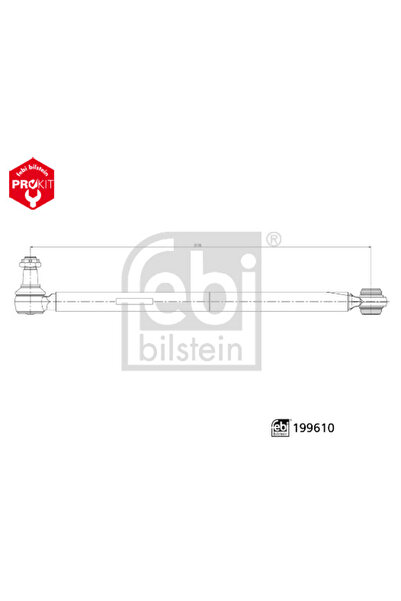 FEBI BILSTEIN Levier de Directie, Bara Directie (l-2006mm) Scania 4 G I P I R...