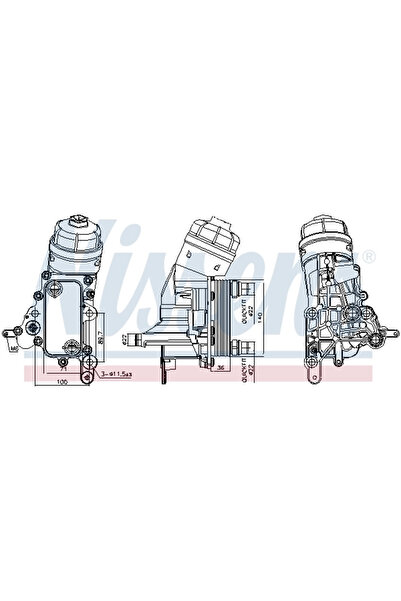 Nissens Radiator Ulei Motor ALFA ROMEO GIULIETTA/MITO FIAT 500L/500X/BRAVO 2/...
