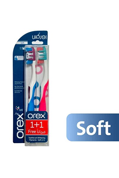 Orex Toothbrush Whitening Filaments Soft 1+1 Blue+Red