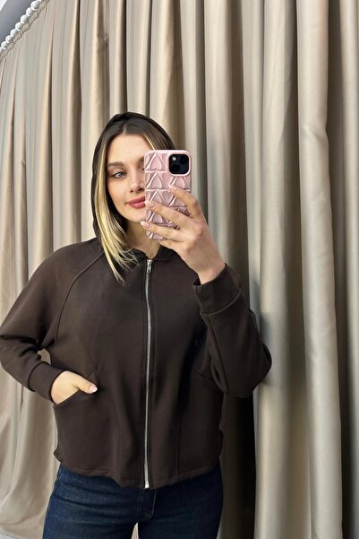 Veni Life Women's Relaxed Fit Zippered Hooded Sweatshirt