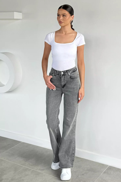 Aryena Dark Gray Women's Lycra Comfortable Style Washable Jean Denim Trousers