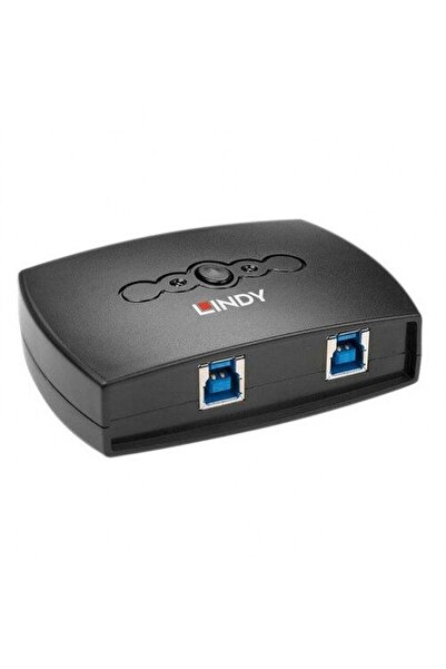 LİNDY Προσαρμογέας διακόπτη 43141, 2x USB-B θηλυκό - 1x USB-A θηλυκό, Μαύρο