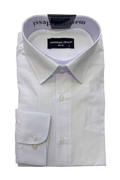 OEM Cămașă albă bărbați, OEM, slim fit, bumbac-poliester, mărimea L