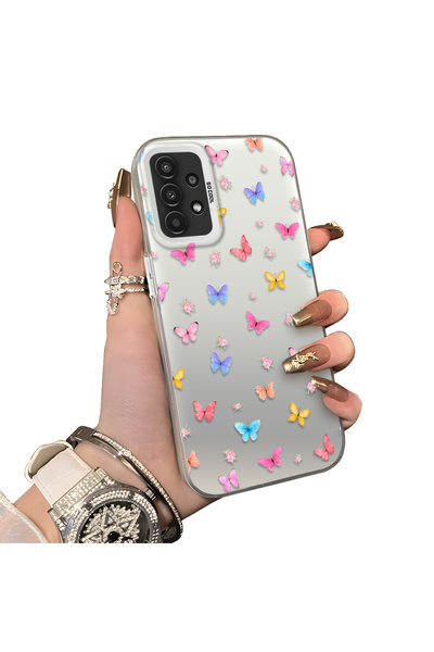 Hontinga Samsung Galaxy A04S Compatible Silicone Edge Hard Back Case Couple P...