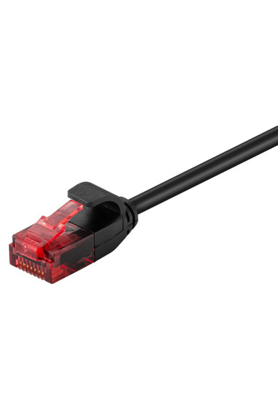 goobay καλώδιο δικτύου 93713, CAT 6 U/UTP, slim, copper, 0.5m, μαύρο