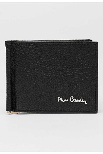 Pierre Cardin , Portofel pliabil de piele, Negru stins