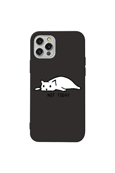 Other Apple iPhone 12 Pro Not Today Black Colored Silicone TPU Θήκη