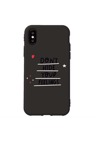 Other Apple iPhone X Dont Hide Your Feelings Black Colored Silicone TPU Θήκη
