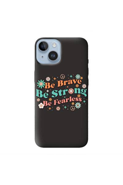 Other Apple iPhone 14 Plus Be Brave Black Colored Silicone TPU Θήκη