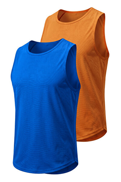 GENIUS STORE Men's Zero Sleeve Sports Athlete Sweat-Wicking Fitness Gym T-Shi...
