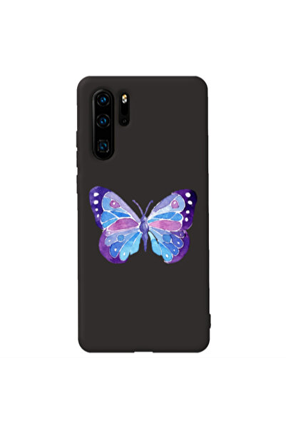 Other Huawei P30 Pro Big Butterfly Black Colored Silicone TPU Θήκη
