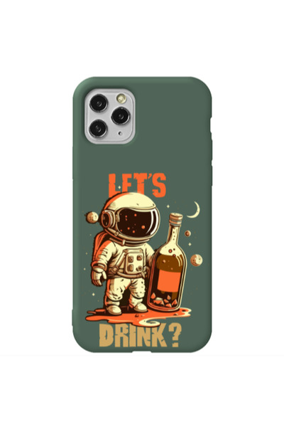 Other Apple iPhone 11 Pro Max Lets drink Dark Green Colored Silicone TPU Θήκη