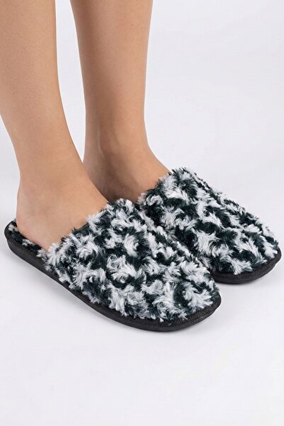 hadiora Patterned Plush House Slippers - Soft Textured Comfortable Home Shoes