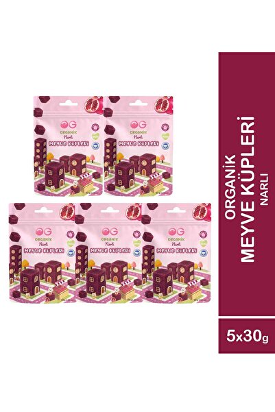 OG natural 5'li Organik Narlı Meyve Küpleri (5 x 30 Gr)