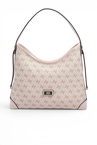 Silver Polo Pink - Powder Monogram Women's Shoulder Bag Sp1285