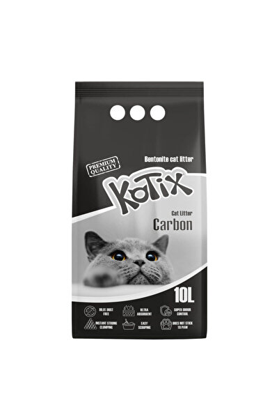 KOTIX Așternut pentru pisici, 10l, cu cărbune activ, parfumat