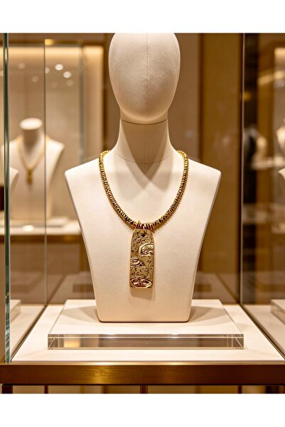 ayoljewelry Antique Patterned Steel Necklace