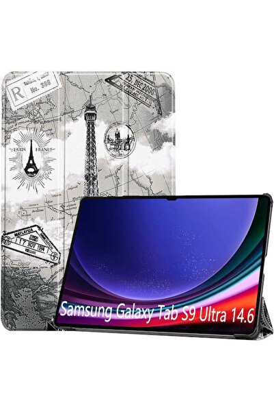 Other Sonique Flip Cover Paris (Samsung Galaxy Tab S9 Ultra, Galaxy Tab S10 U...