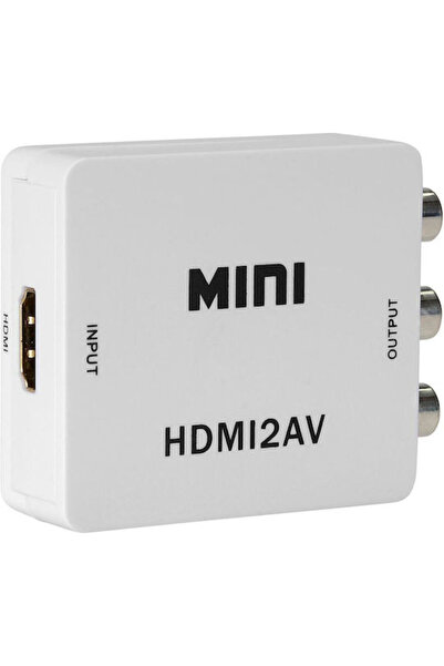 POWERTECH Μετατροπέας HDMI θηλυκό σε RCA θηλυκό Λευκό 1 τεμάχιο CAB-H082