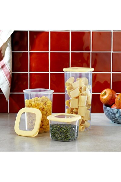 Yıldızan Albemo Hold 3-Piece Storage Container-Yellow 888483