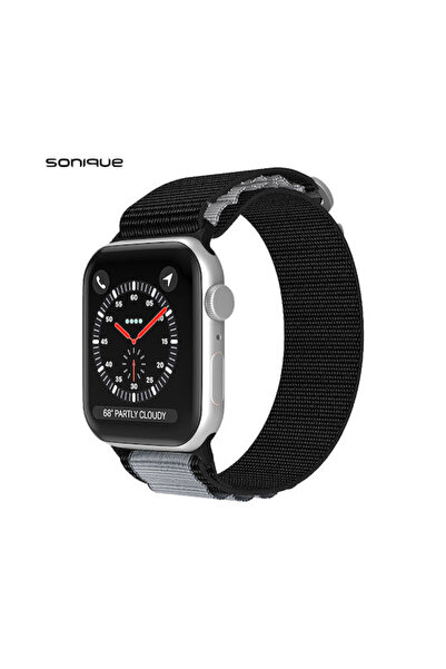 Other Λουράκι Sonique Υφασμάτινο Μαύρο (Apple Watch (42/44/45/49mm))