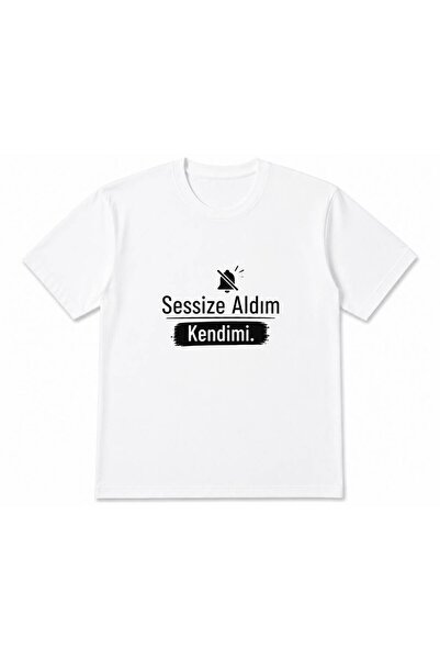 EYMORA I Silenced Myself Written Unisex White T-Shirt 100% Cotton Funny Humor...