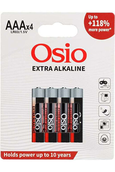 OSIO Αλκαλικές Μπαταρίες AAA 1.5V 4 τεμάχια Κωδικός: OS-LR03EO4B