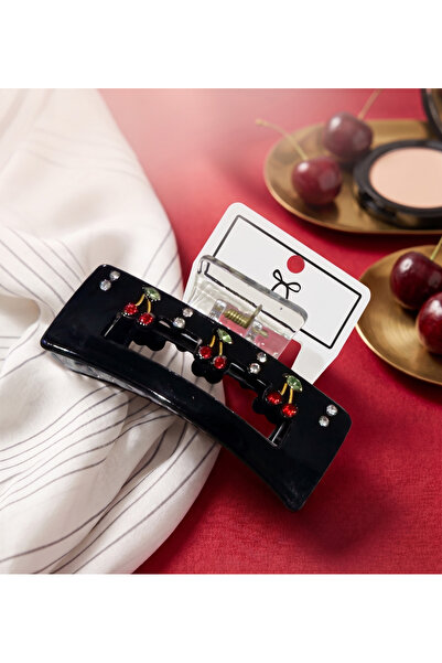 Lotus luxury Kiraz İncisi Premium Taşlı Mandal Toka