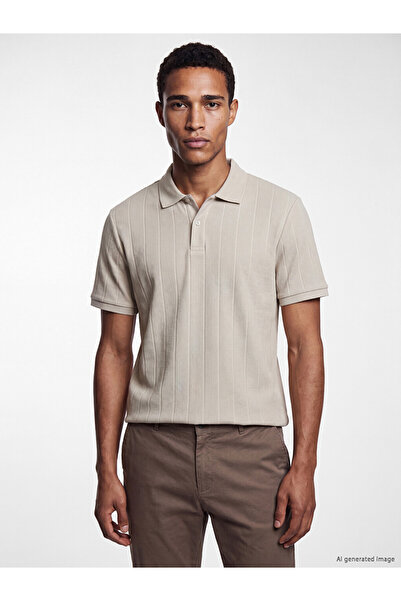 LC Waikiki تي شيرت LCW VisionPolo ذو ياقة قياسية وقصة قياسية للرجال