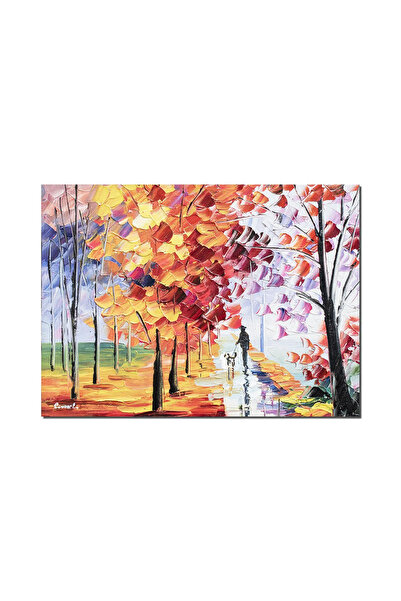 artnova Ръчно рисувана картина, Разходка с кучето, 40x30см, маслена на платно...