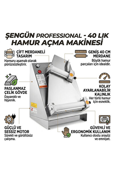 Şengün SM-40 40 LİK HAMUR AÇMA MAKİNASI