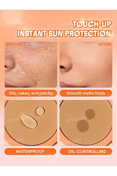 SHEGLAM Insta-Ready Sunset Blur Setting Powder - Gözenek Gizleyici ve Yağ Kon...