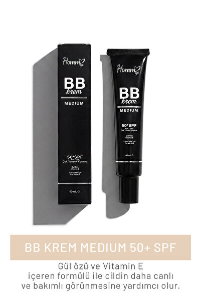 homm SPF 50+ Medium Ton Eşitleyici Hafif Kapatıcı BB Krem 40 ml
