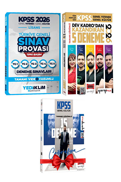 Yediiklim Yayınları 2026 KPSS Lisans GY-GK Türkiye Geneli Video Çözümlü Denem...