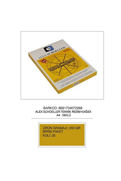 Alex Schoeller Art Paper Stamped 100 Pcs A4 200 Gr