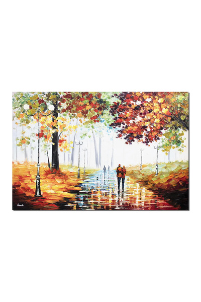 artnova Tablou indragostiti GIGANT pictat manual, Noi doi spre viitor, 150x10...