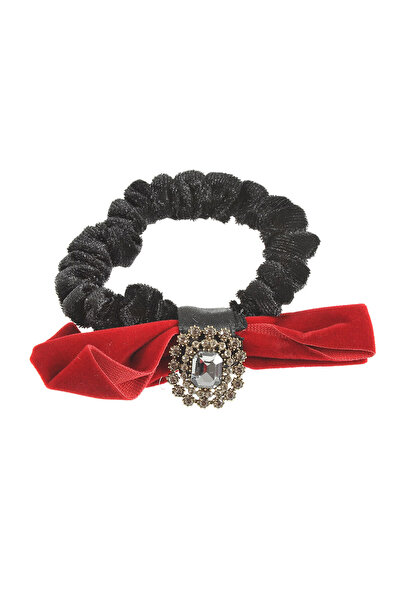 meli melo Elastic de par negru cu funda si accesoriu aplicat