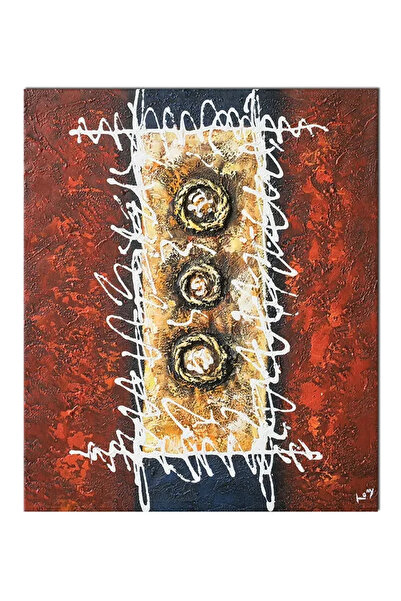 artnova Ръчно рисувана абстрактна картина, Абстрактна композиция 9, 60x50см м...