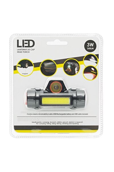 YUPY Lanterna LED cu magnet, baterie reîncărcabilă și cablu USB, 8x3x4cm, neg...