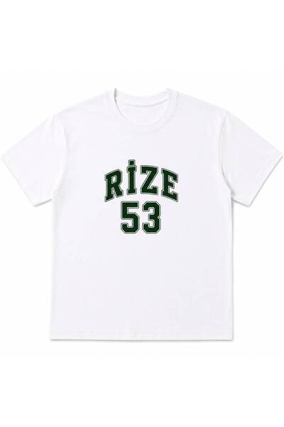 EYMORA Rize 53 Printed Unisex White T-Shirt – City-Themed College Style 100% ...