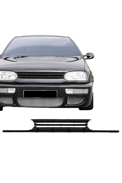 VW Μάσκα για Golf III (3) 93-98 Εμφάνιση VR6 Χωρίς Έμβλημα Μαύρο 1 Τεμάχιο (C...