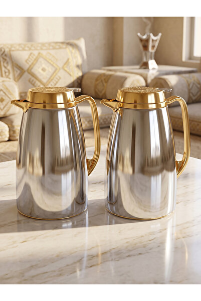 KOZE Trams Tea and Coffee Set 2 Pieces-1 Liter and 0.6 Liter