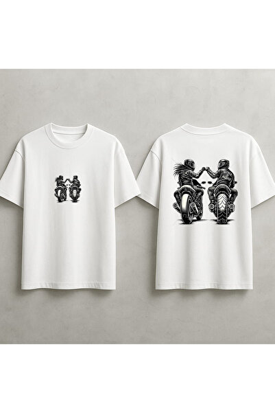 MAGORS Oversize Biker Club Back Printed Premium Unisex T-Shirt
