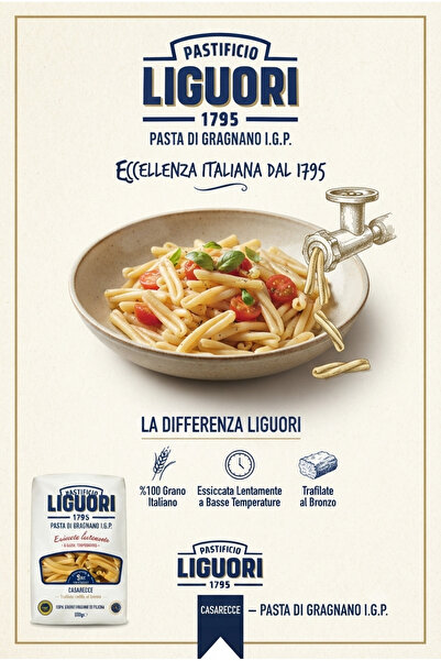 LIGUORI Casarecce İtalyan Makarna 500 Gr.