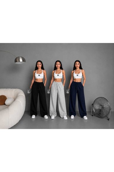 JULİA MODA 3-Pack Women's Summer Sweatpants, Comfortable Fit, Compatible with Daily Outfits, Premium Cotton, Comfortable