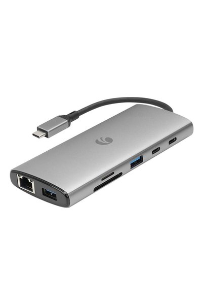 Universal Vcom CUE68 Type-C To 2-HDMI(4K@60Hz)+G LAN+2-USB 3.0+2-Type-C(10Gb)+SD TF+PD3.0 100W Çoklayıcı