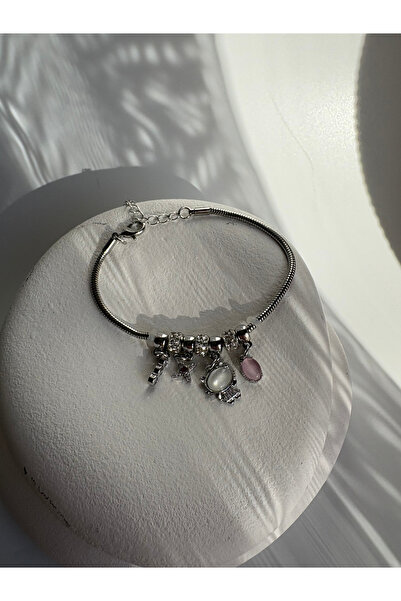 BHR AKSESUAR Silver Color Charm Bracelet